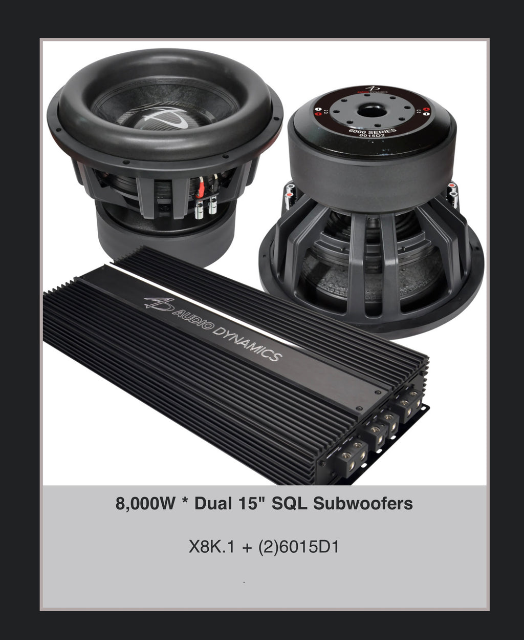 AUDIO DYNAMICS 4x 2308D2 AND 1,500 WATT AMP PACKAGE
